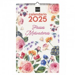 Calendario 2025 de pared para escrbir frases motiv