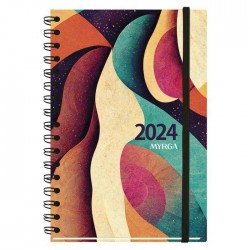 Agenda anual 2025 texture sv wireo tapa dura arte