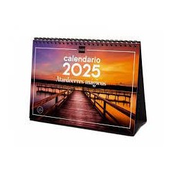 Calendario 2025 de sobremesa atardeceres mágicos