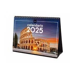 Calendario 2025 de sobremesa maravillas del mundo