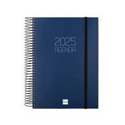 Agenda anual 2025 opaque E10 DP azul