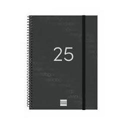 Agenda anual 2025 year E10 SV negro