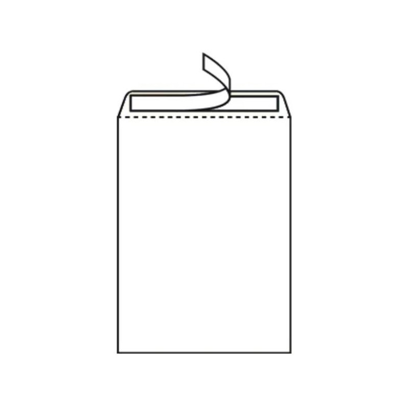 Sobre tipo bolsa blanca DIN C4 AC-4 autoadhesivo