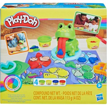 Primeras creaciones con rana y los colores play-do