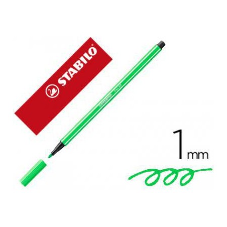 Rotulador stabilo pen 68 1 mm esmeral claro nº 68