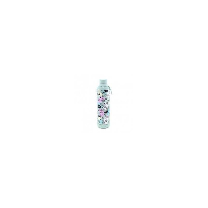 Botella térmica 600 ml con altavoz mint hello girl