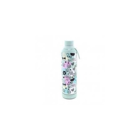 Botella térmica 600 ml con altavoz mint hello girl