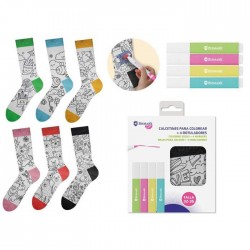 Calcetines para colorear   4 rotuladores