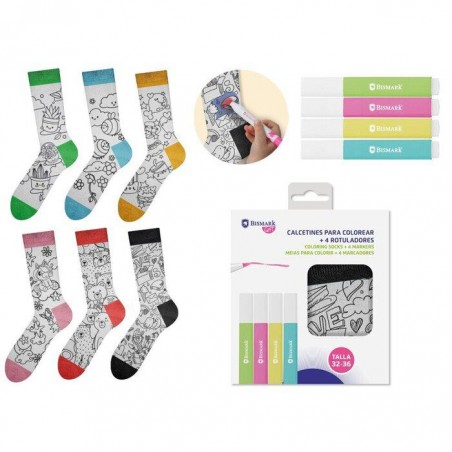 Calcetines para colorear   4 rotuladores