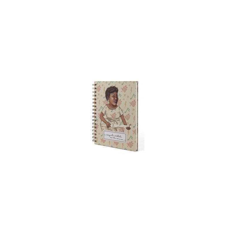 Cuaderno  rosetta tharpe - musica   hojas rayadas 