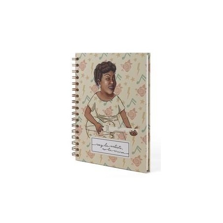 Cuaderno  rosetta tharpe - musica   hojas rayadas 