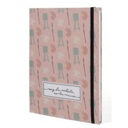 Libreta  jacqueline marval - pintura   hojas lisas