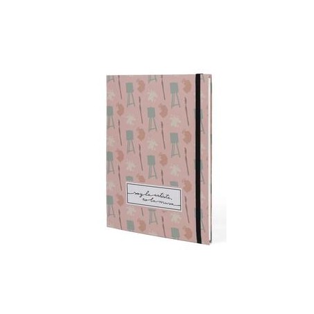 Libreta  jacqueline marval - pintura   hojas lisas