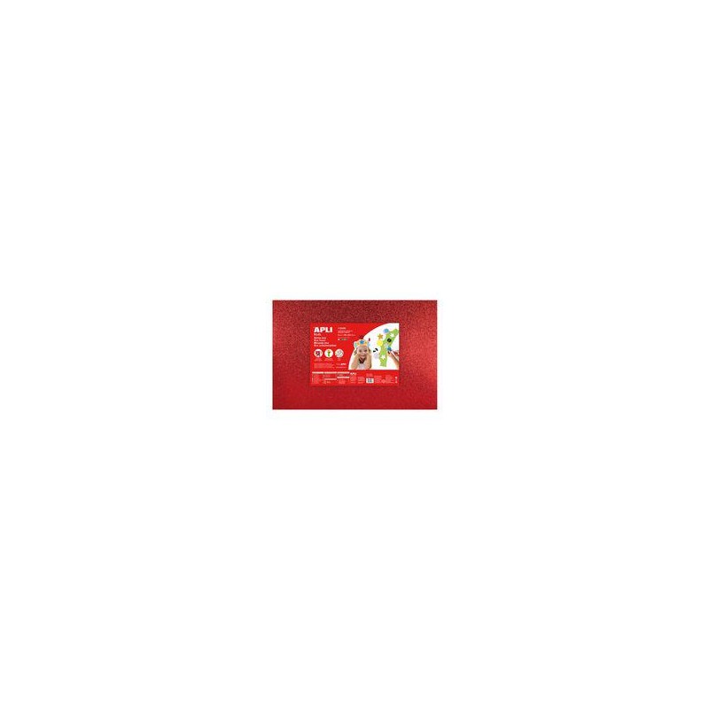 Goma eva purpurina 40x60 2 mm colores surtidas