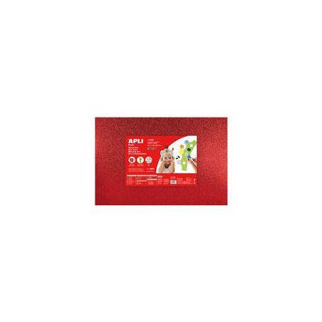 Goma eva purpurina 40x60 2 mm colores surtidas
