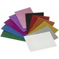 Lamina Goma Eva 40x60 Purpurina Roja