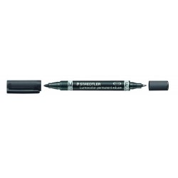 Rotulador lumocolor duo 348 negro M - F