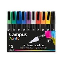 Rotuladores Acrílicos Campus Acrylic 10 colores