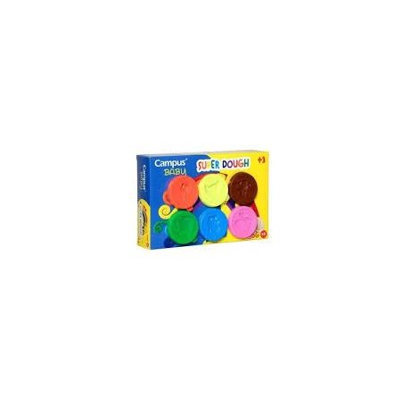 Pasta Modelar Campus Baby Super Dough 50 g 6 Botes