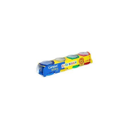 Pasta Modelar Campus Baby Super Dough 100 g 4 Bote