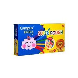 Pasta Modelar Campus Baby Super Dough 100 g 6 Bote