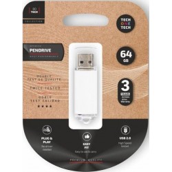 Memoria USB 64 GB blanca tech one tech