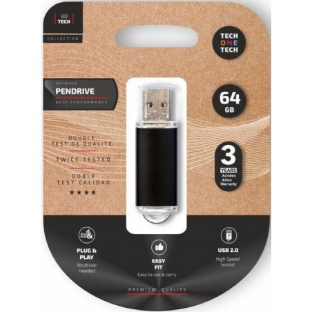 Memoria USB 64 GB negro tech one tech
