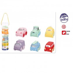 Pack 6 vehiculos vinilo genial baby surtido