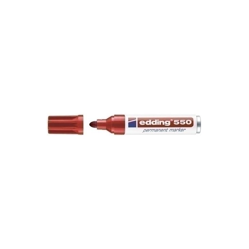 Rotulador permanente edding 550 rojo punta redonda Rotulador permanente edding 550 rojo punta redonda