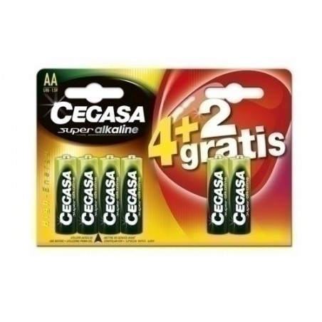 Pilas cegasa AA plus blister de 6  4 2 gratis 