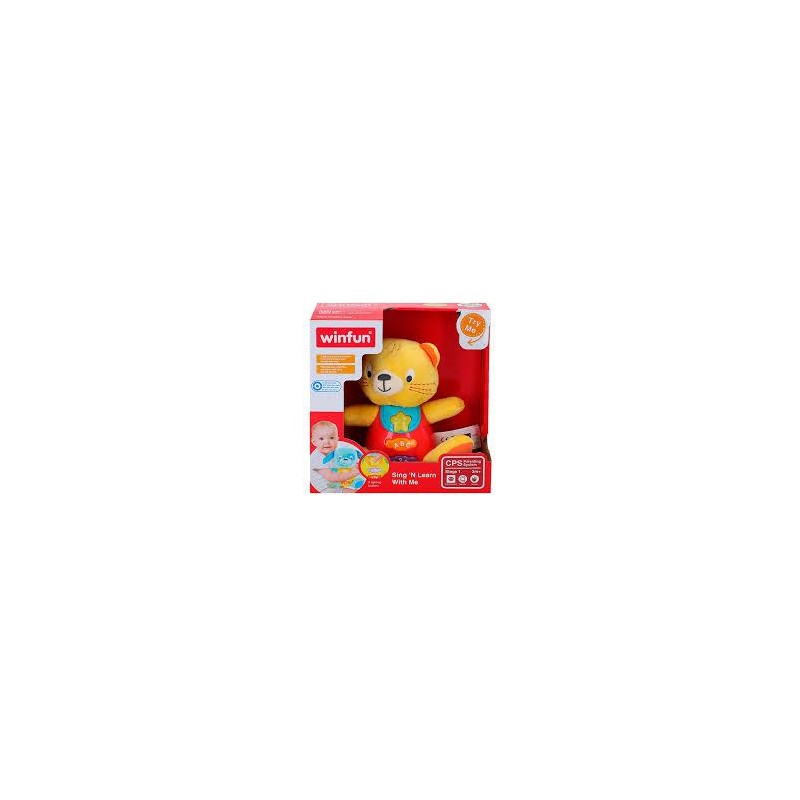 Peluche gato musical con luz WinFun