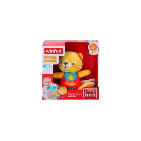 Peluche gato musical con luz WinFun
