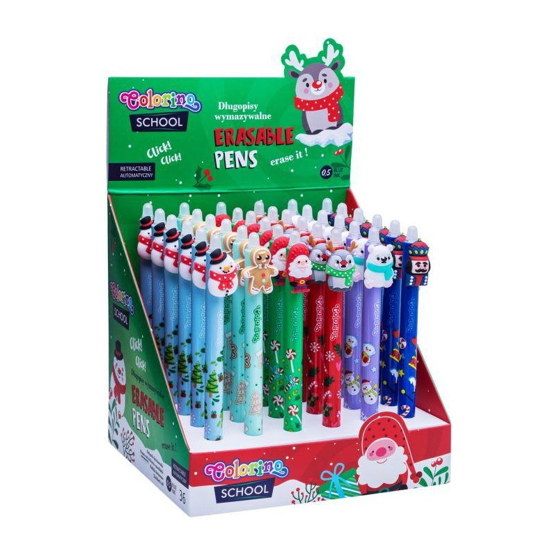 Boligrafo borrable retráctil motivos navideños