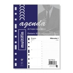 Recambio agenda anual 2025 multifin DP 155x215mm
