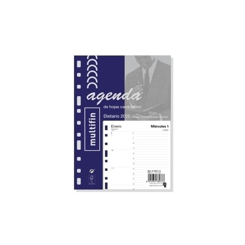 Recambio agenda anual 2025 multifin DP 155x215mm Recambio agenda anual 2025 multifin DP 155x215mm
