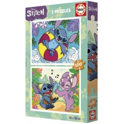 Puzzle educa stitch 2x100 piezas