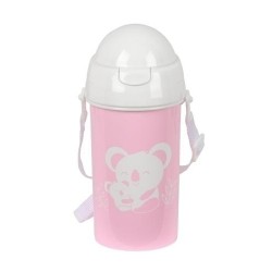 Botella koala 500ml apertura automática con pajita