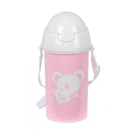 Botella koala 500ml apertura automática con pajita