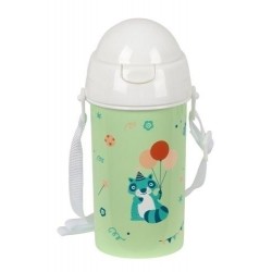 Botella fiesta 500ml apertura autómatica con pajit