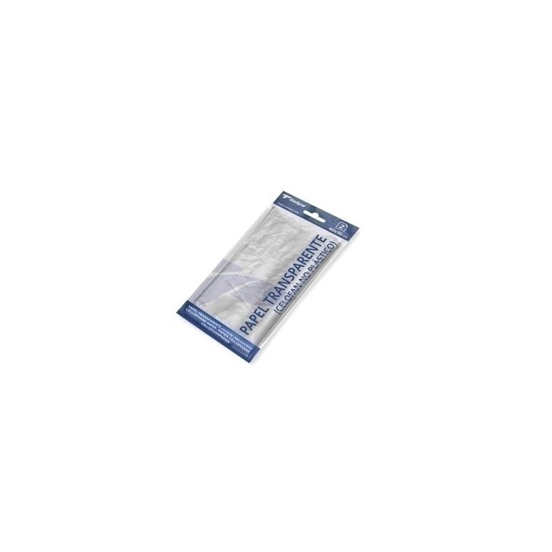 Papel celofan transparente blister 2 hojas 60x90cm Papel celofan transparente blister 2 hojas 60x90cm