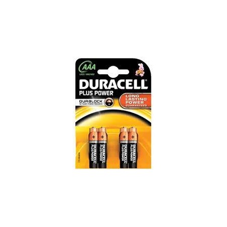 Blister 4 pilas duracell Plus AAA LR03