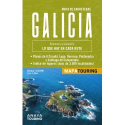 Mapa de carreteras Galicia  desplegable   escala 1