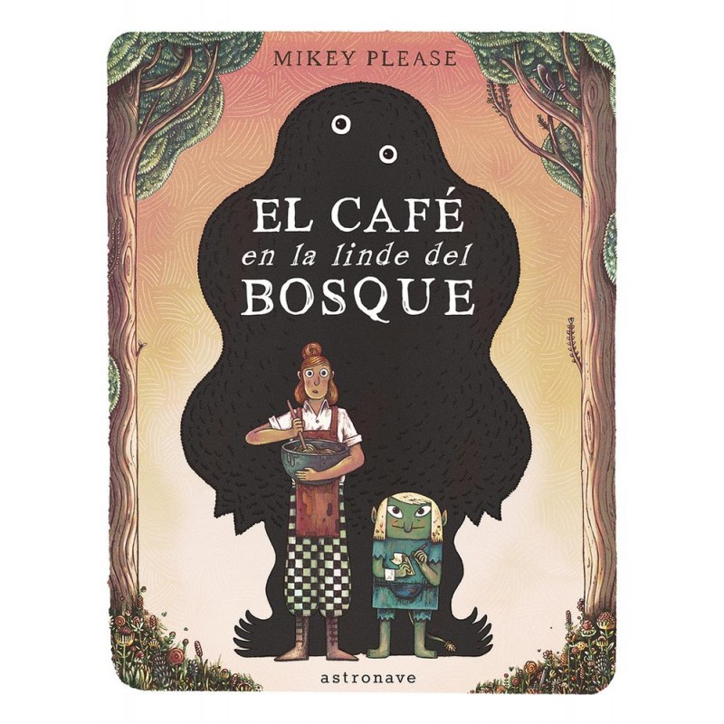El café en la linda del bosque
