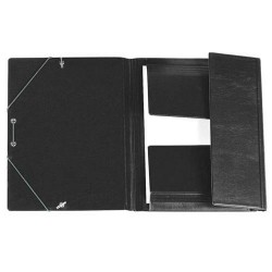 Carpeta de gomas y solapas 4º iberplás PVC negro