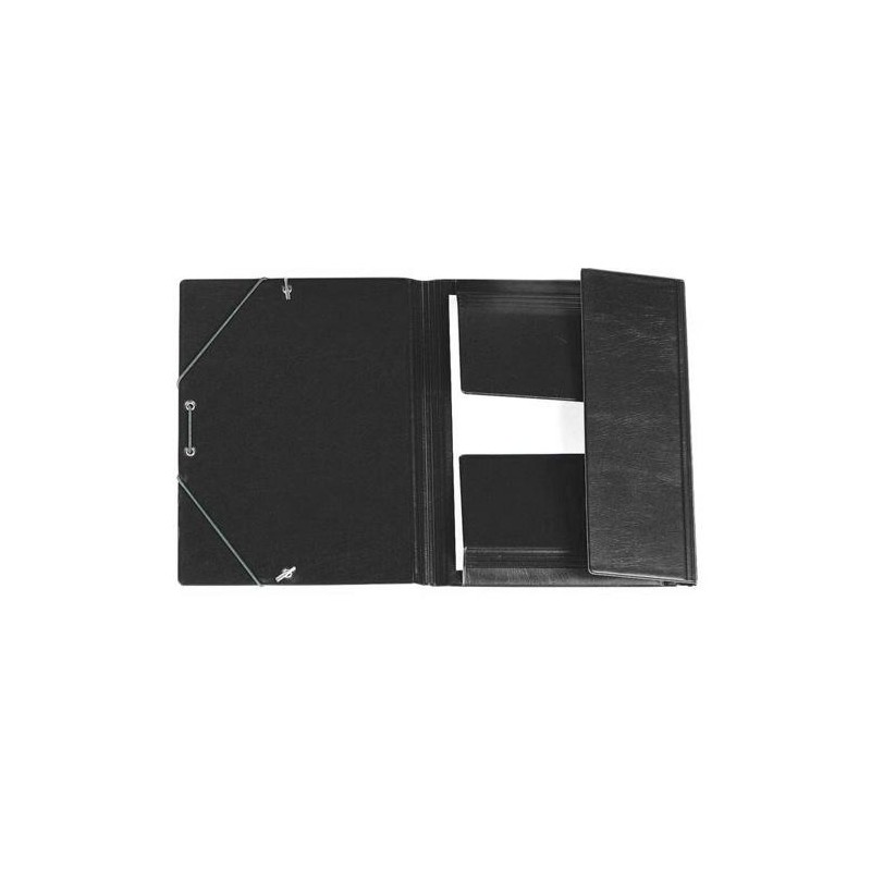 Carpeta de gomas y solapas 4º iberplás PVC negro
