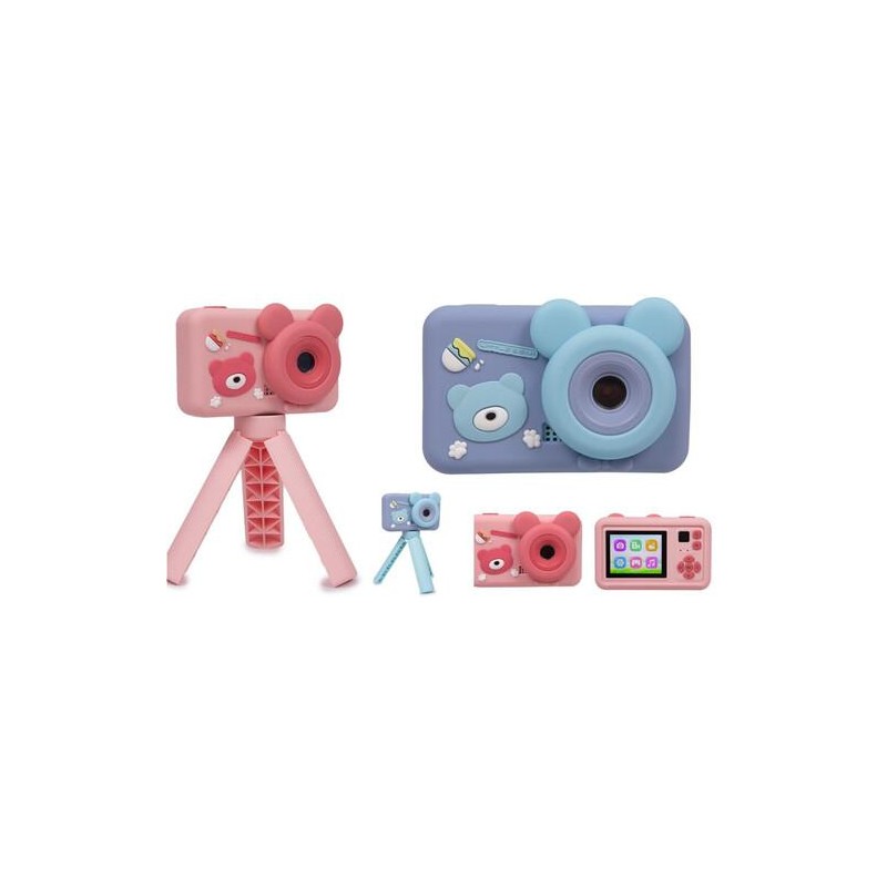 Camara digital infantil kool tech teddy rosa