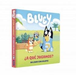 Bluey  Libro de cartón con solapas - ¿A qué jugamo