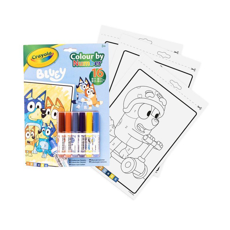 Libro de actividades y colorear por números Bluey Libro de actividades y colorear por números Bluey