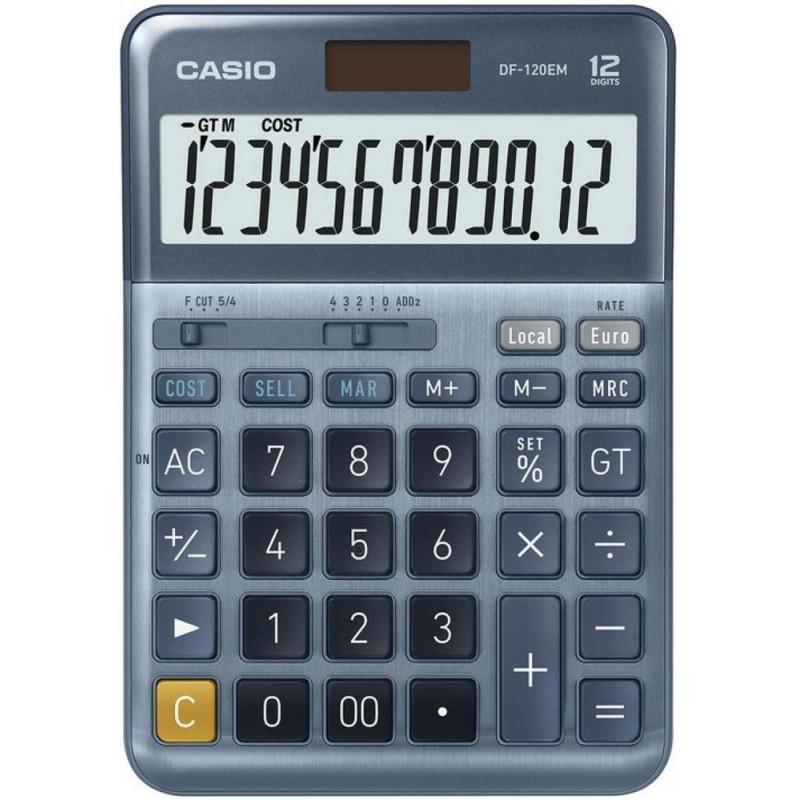 Calculadora sobremesa DF-120EM 12 dígitos azul Calculadora sobremesa DF-120EM 12 dígitos azul