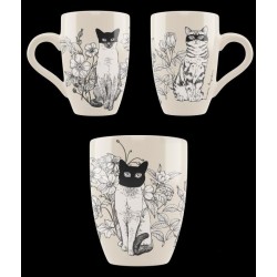 Taza extra grande tres gatos